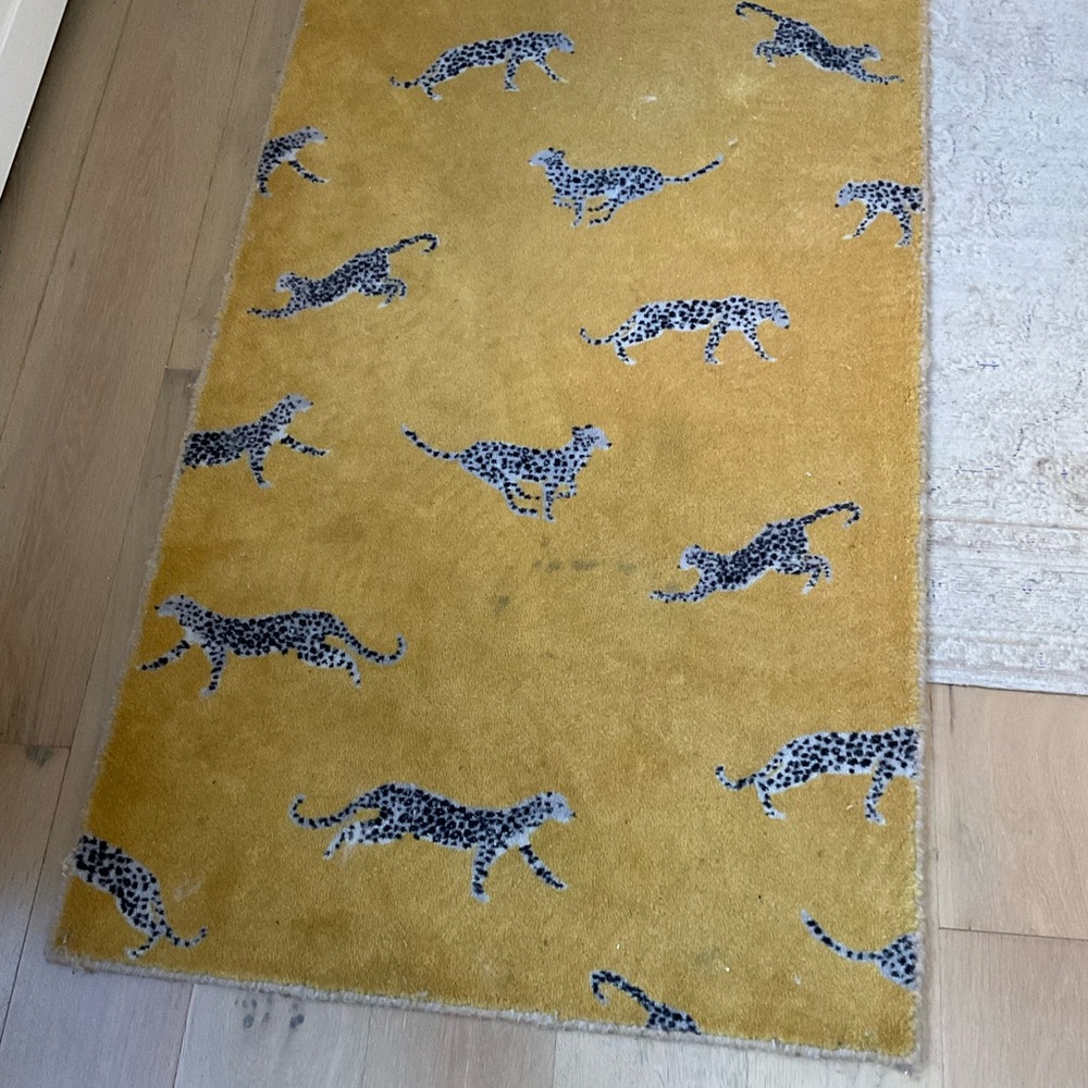 Anthropologie Leopard Print Rug